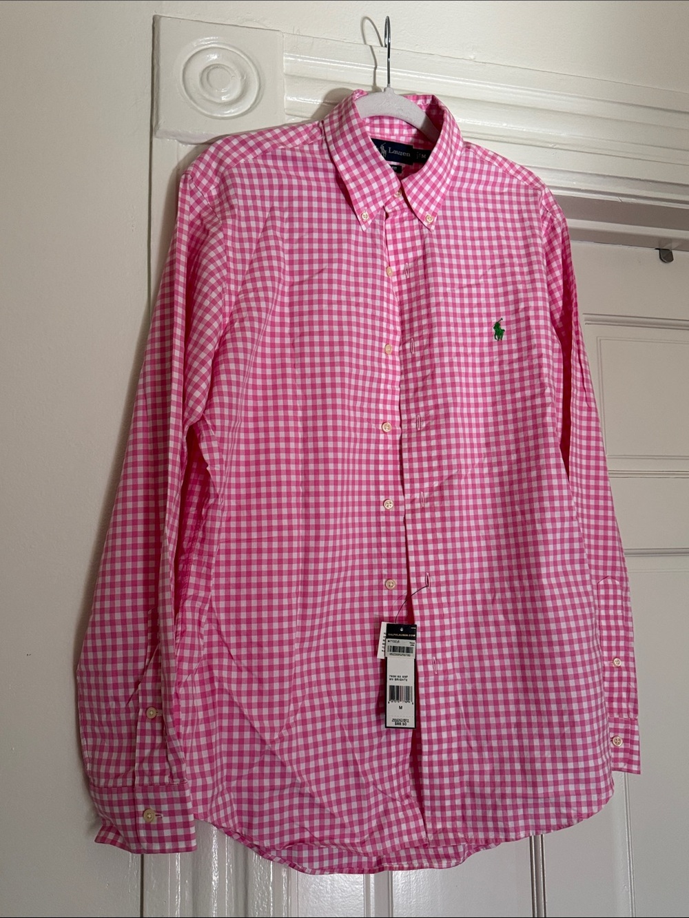 Ralph Lauren Pink Gingham Button-Down Shirt - Men's M